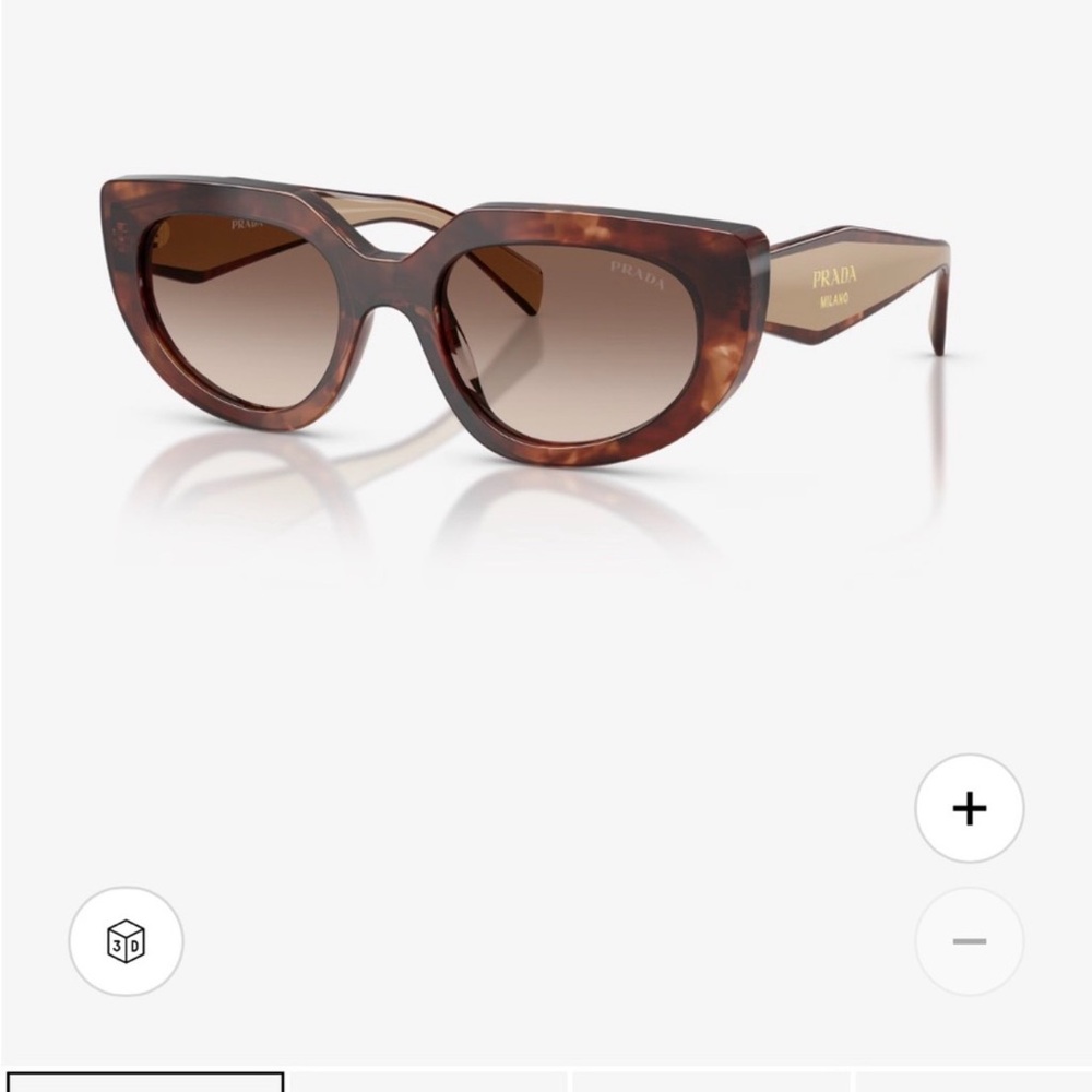 Prada Tortoiseshell Cat-Eye Sunglasses with Gradient Brown Lenses